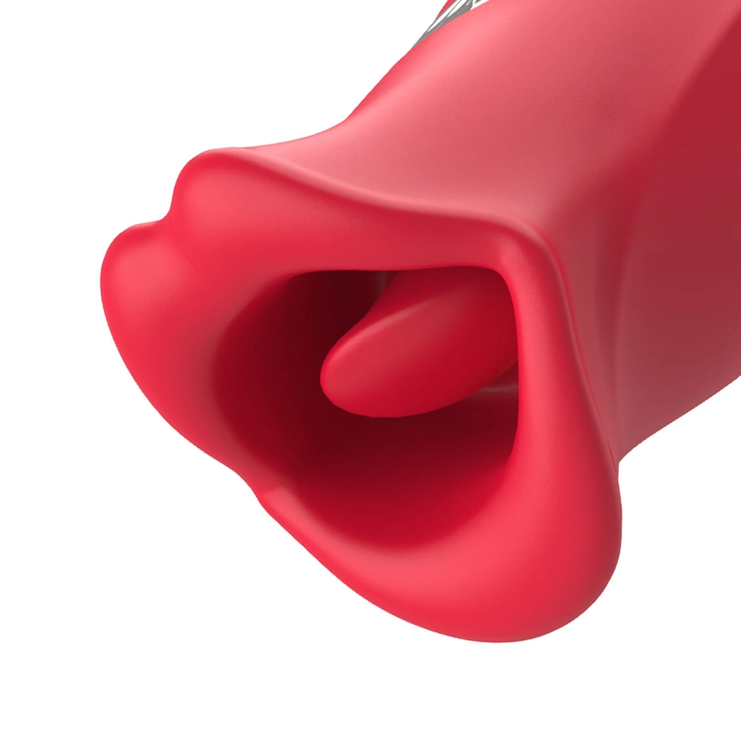 Roter Teazers Klitorisstimulator aus Silikon mit glattem Schaft