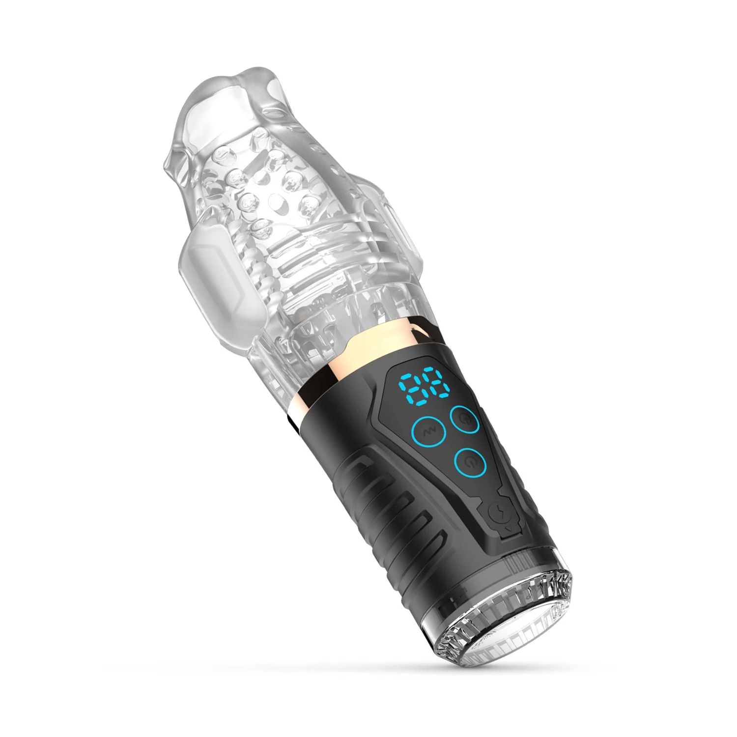 Teazers Masturbator mit Saugfunktion, Vibration und durchsichtigem Design
