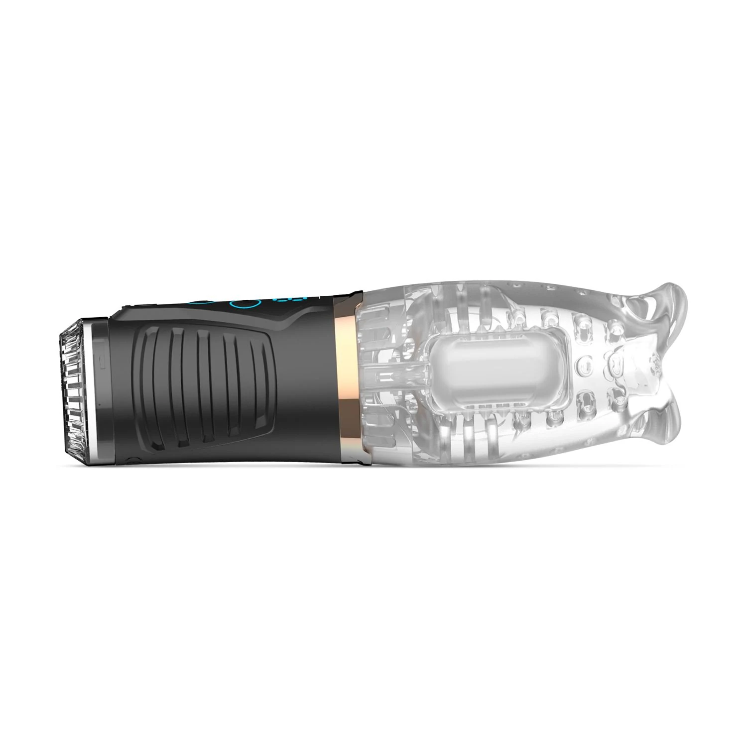 Masturbator mit Saugfunktion von Teazers mit ergonomischer Form und Druckknopf-Bedienung
