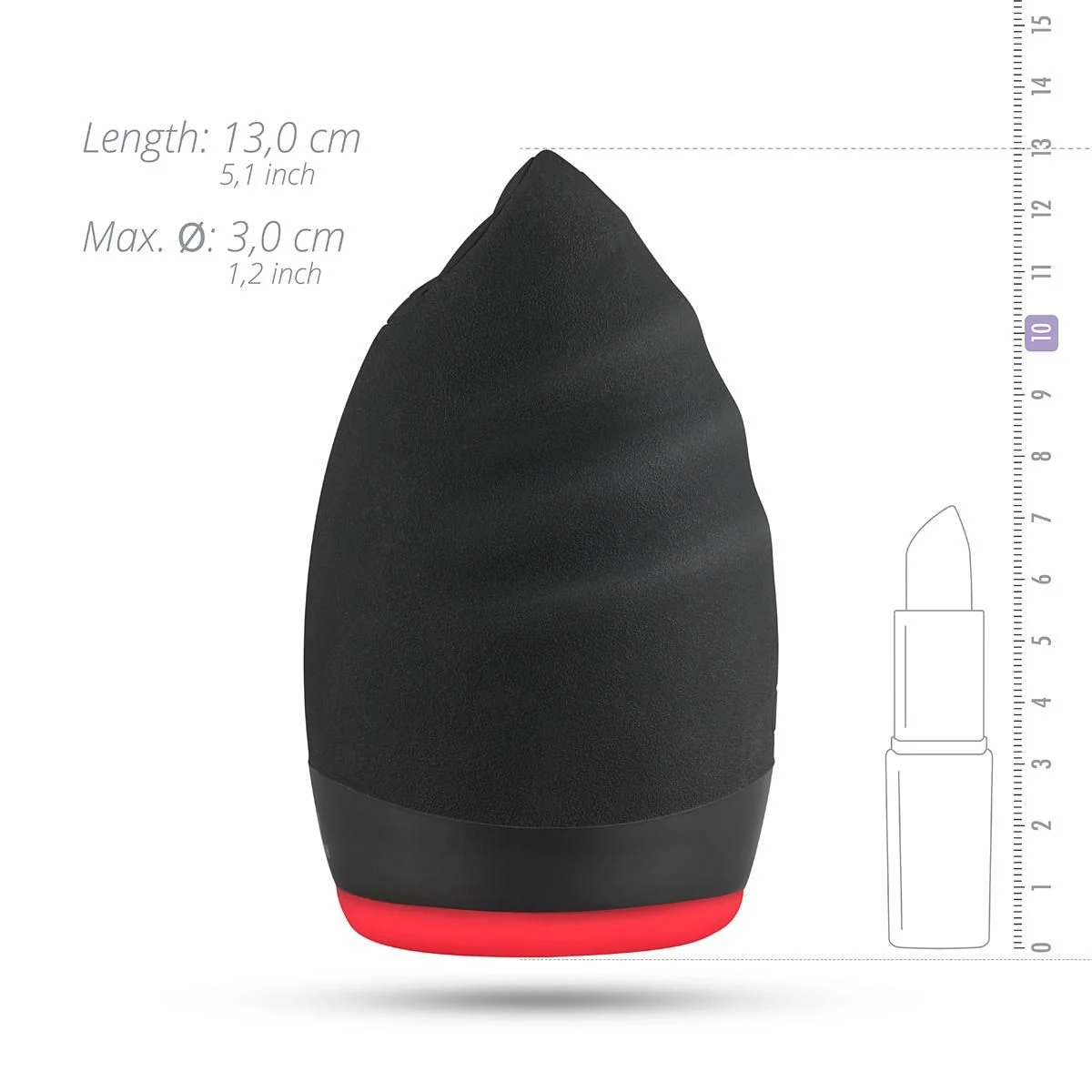 Kompakter Teazers Masturbator mit 130 mm Länge