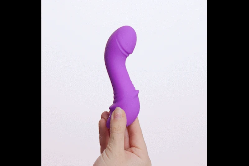 Lila Mini Thrusting Vibrator von Teazers für Vibration und Stoßfunktion
