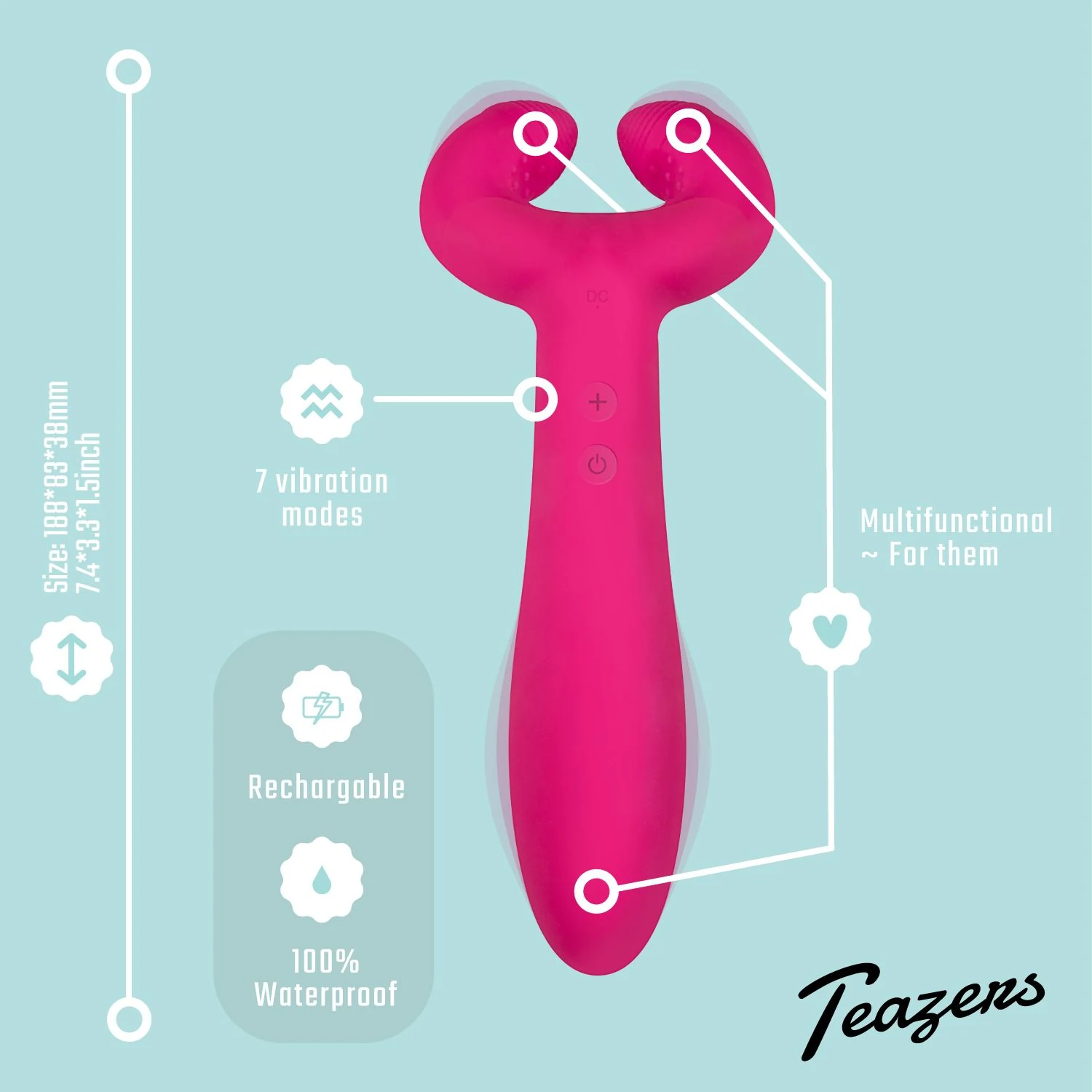 Wasserfester Teazers Vibrator für Paare mit variierenden Vibrationen