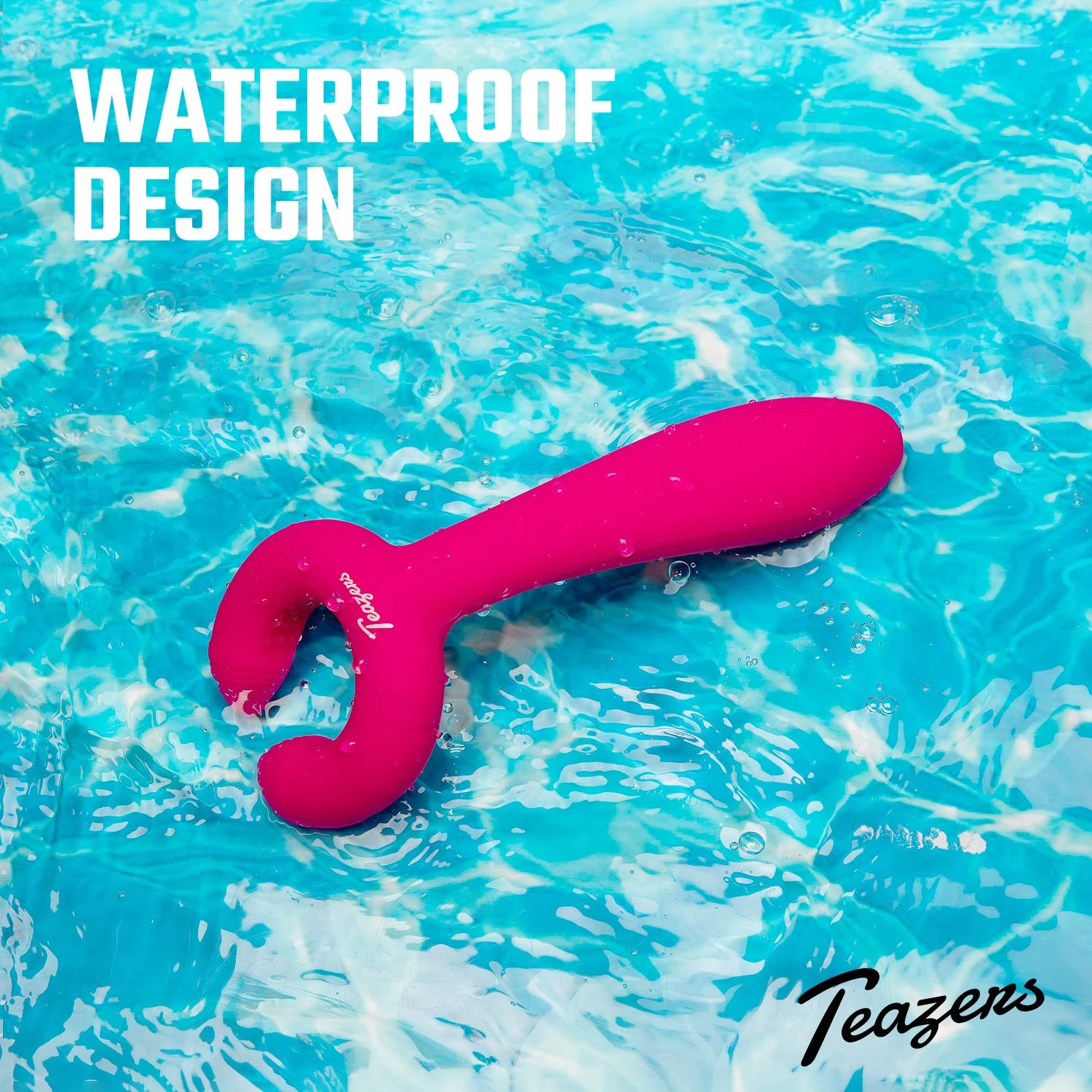 Gebogener Teazers Paarvibrator zur vaginalen oder analen Penetration