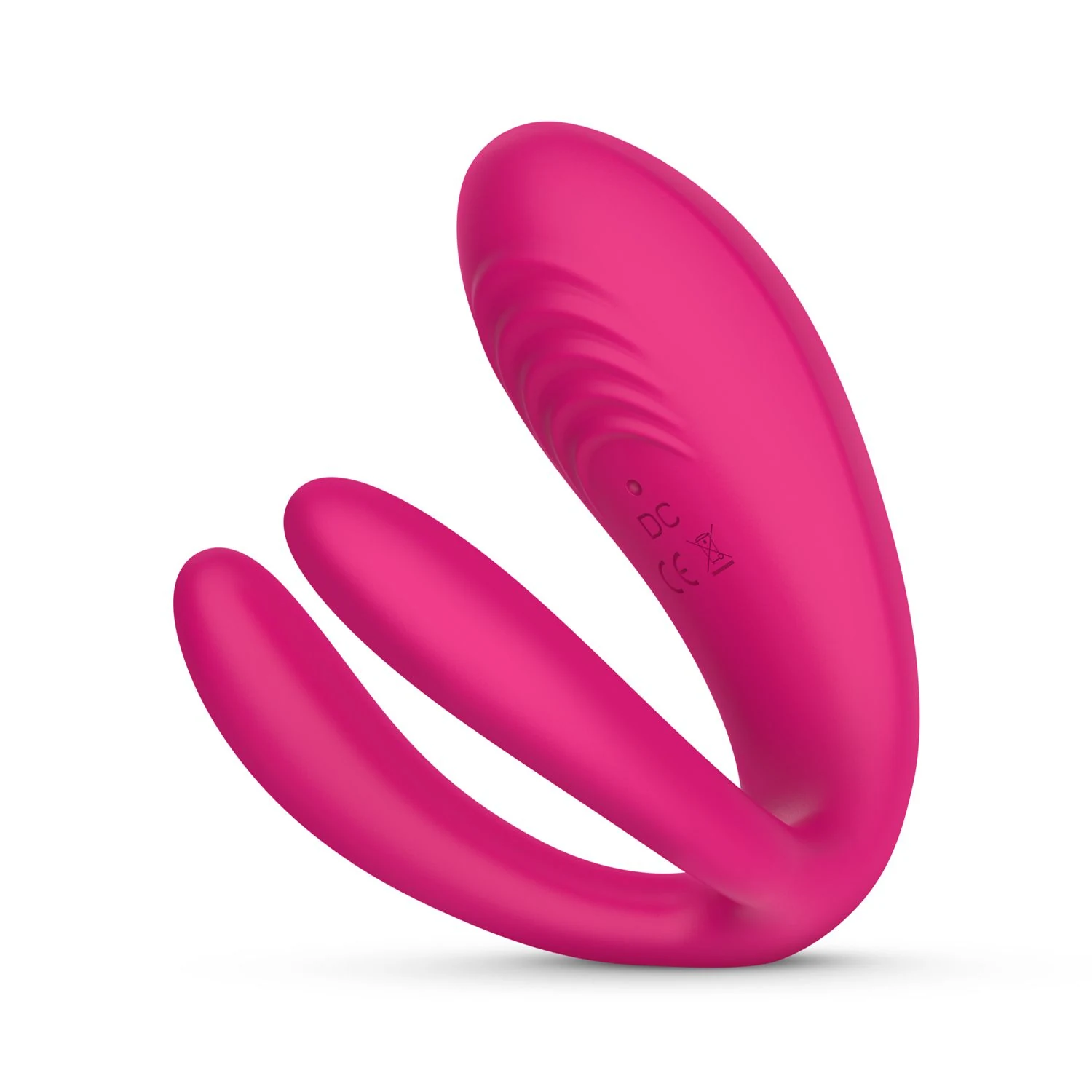 U-förmiger Paarvibrator in Rosa mit flexiblem Design