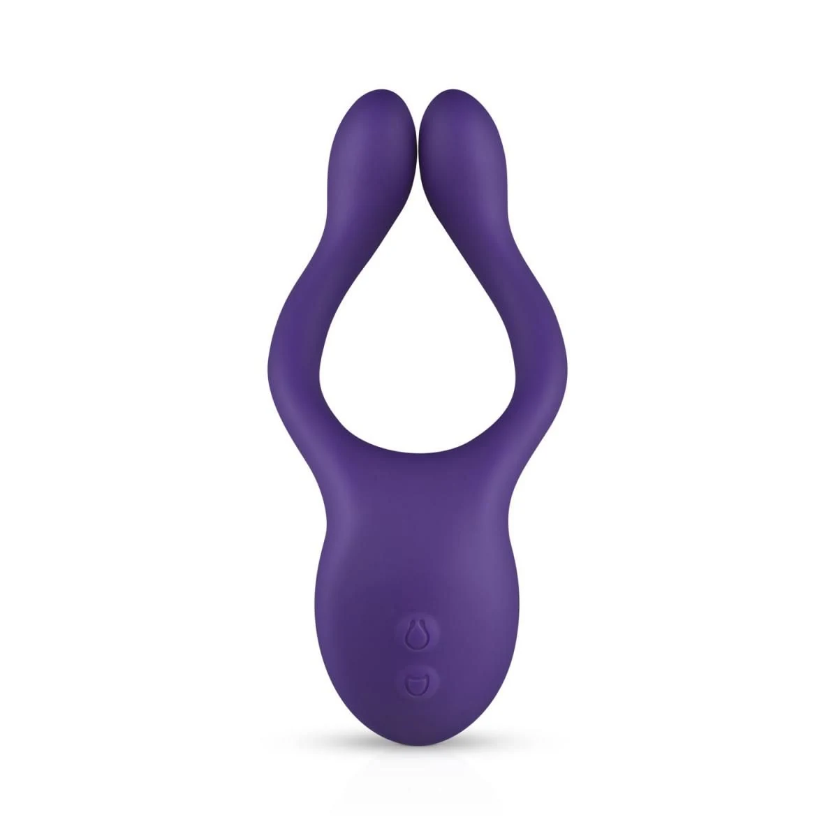 Lila Paarvibrator mit Ring und zwei Enden zur punktgenauen Stimulation