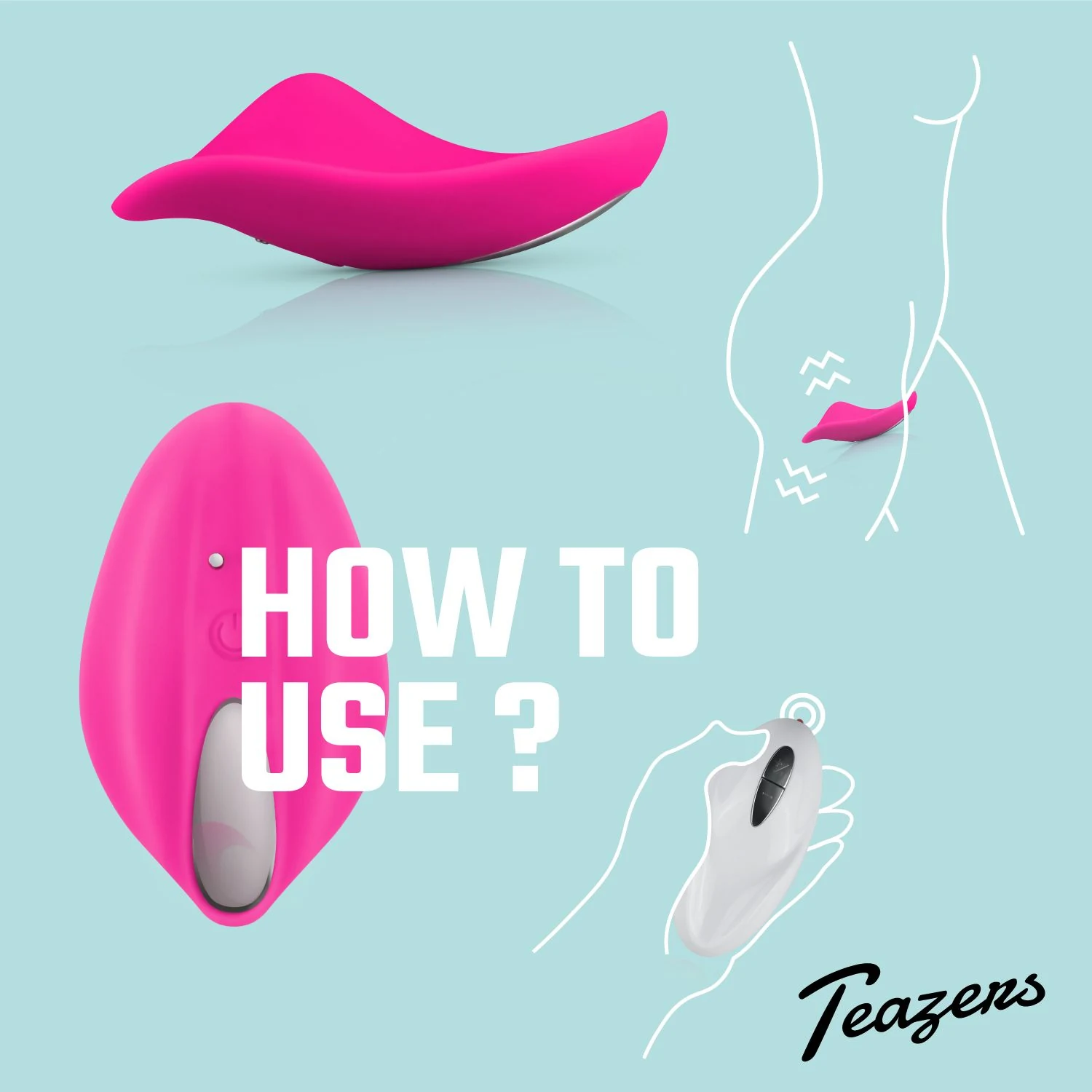 Teazers Panty Pleasure Vibrator aus Silikon mit abgerundeter Spitze