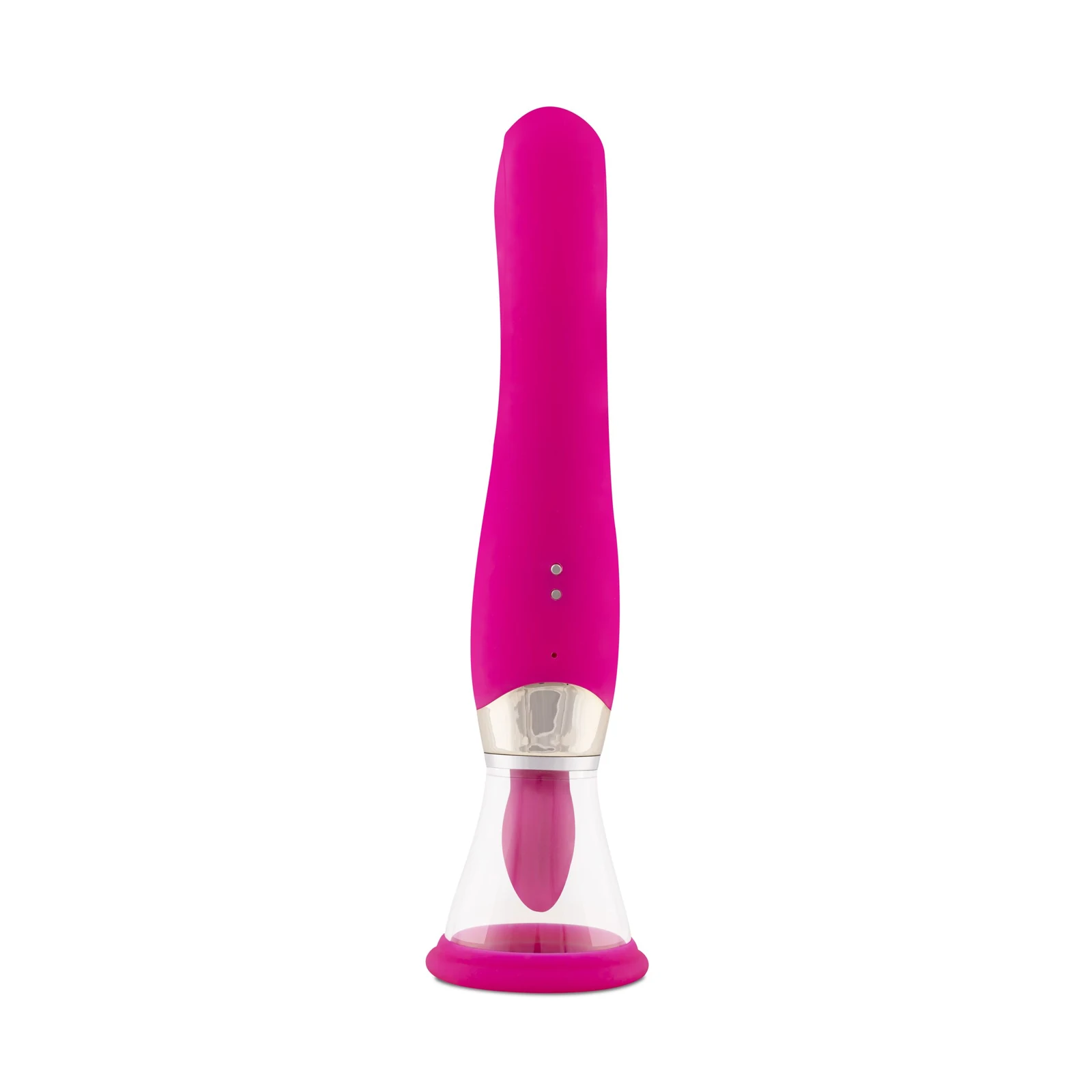 Teazers Pleasure Pump in Rosa mit austauschbaren Aufsätzen in 6 und 8 cm