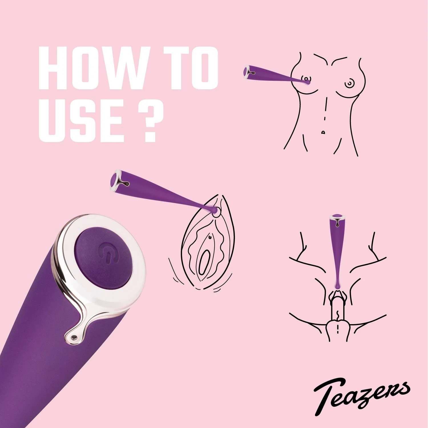 Wiederaufladbarer Teazers Vibrator mit USB-Ladekabel für äußere Stimulation