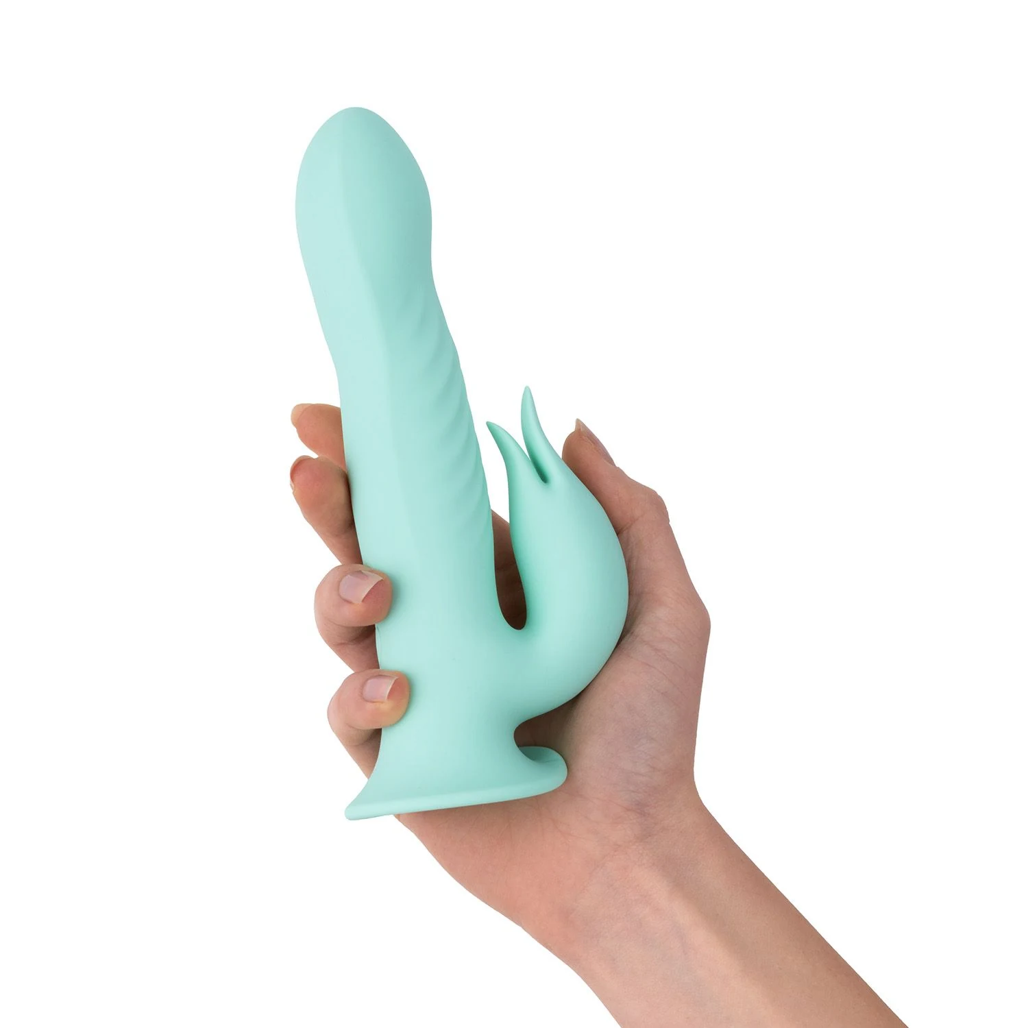 Rotierender Rabbit Vibrator von Teazers mit Saugnapf für freihändige Nutzung