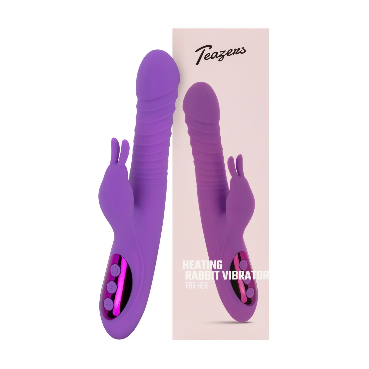Spritzwassergeschützter Rabbit Vibrator von Teazers in Lila