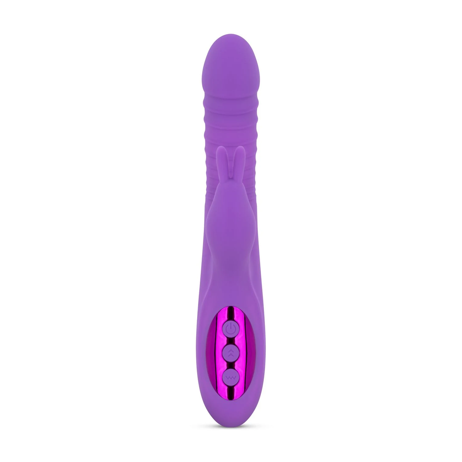 Teazers Vibrator in Lila mit Schaft und Klitorisstimulator
