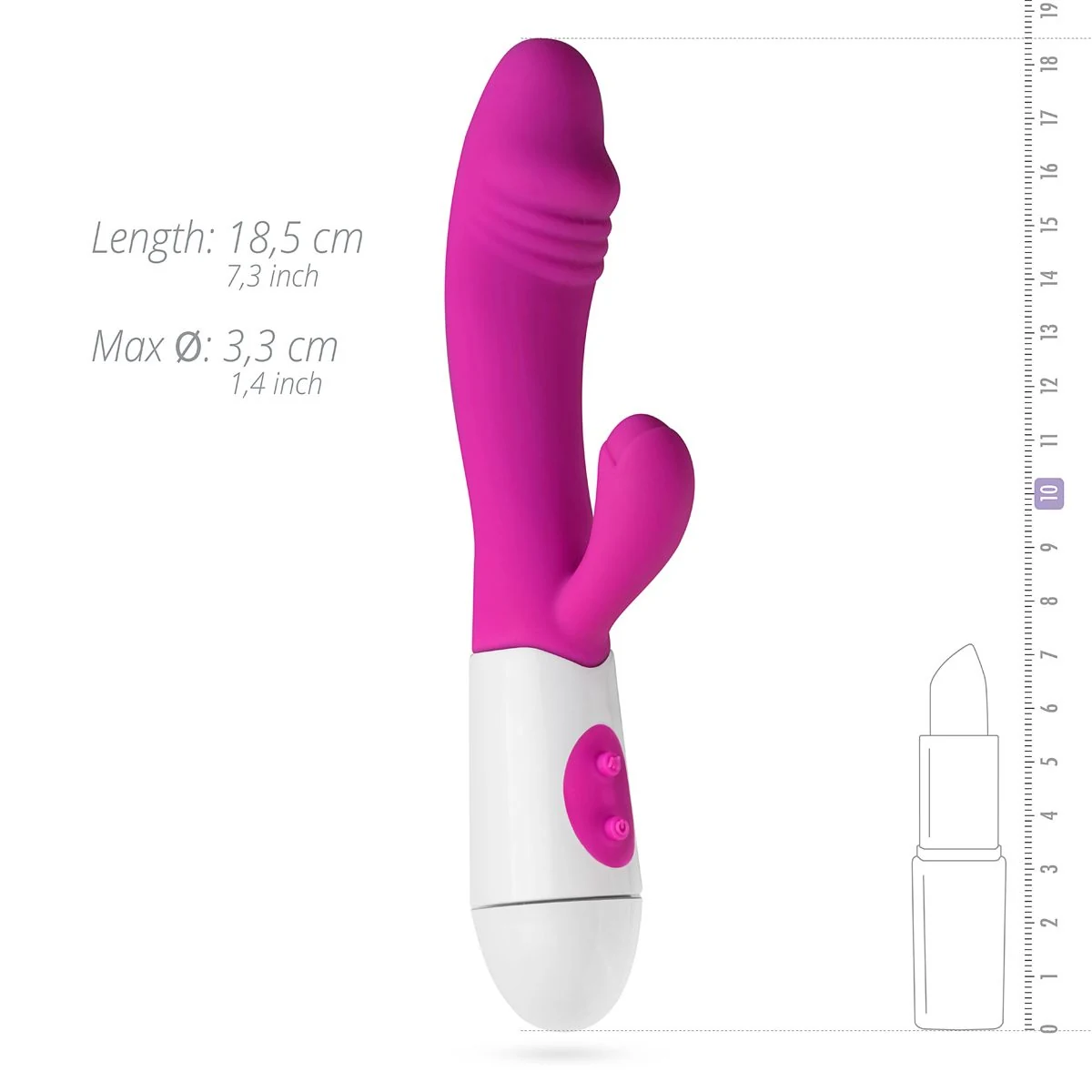 Rosa Rabbit Vibrator aus der Teazers-Kollektion mit 10 Modi