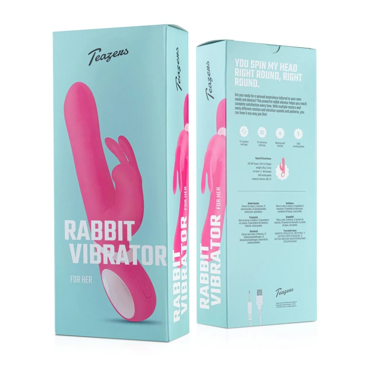 Teazers Rabbit Vibrator mit 225 mm Länge