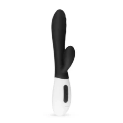 Teazers Rabbit Vibrator schwarz mit gewölbter Spitze und flexiblem Klitorisstimulator