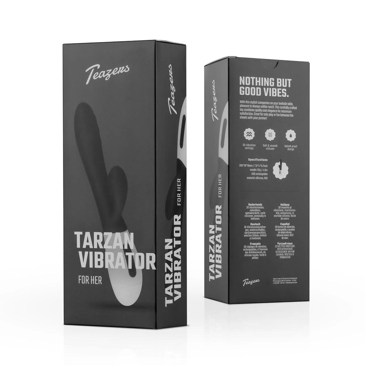 Rabbit Vibrator schwarz für Anfänger mit variierenden Vibrationen