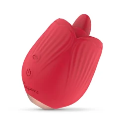 Teazers Rose Vibrator in Rot mit Leckmodus und Vibration für gezielte Klitorisstimulation