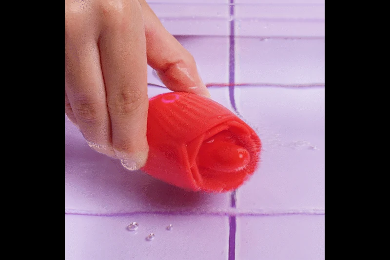 Teazers Rose Vibrator mit leckender Zunge und variierenden Vibrationen