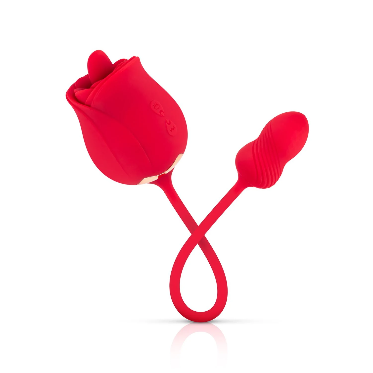 Teazers Rose Vibrator und Klitoris-Stimulator in Rot mit rosenförmigem Design