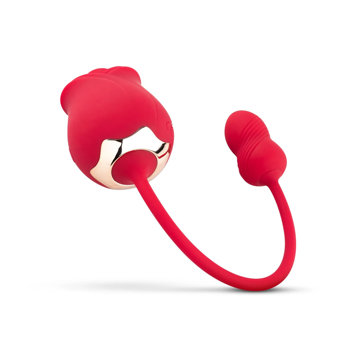 Roter Rose Vibrator mit Mini-Vibrator und größerem Vibrator von Teazers