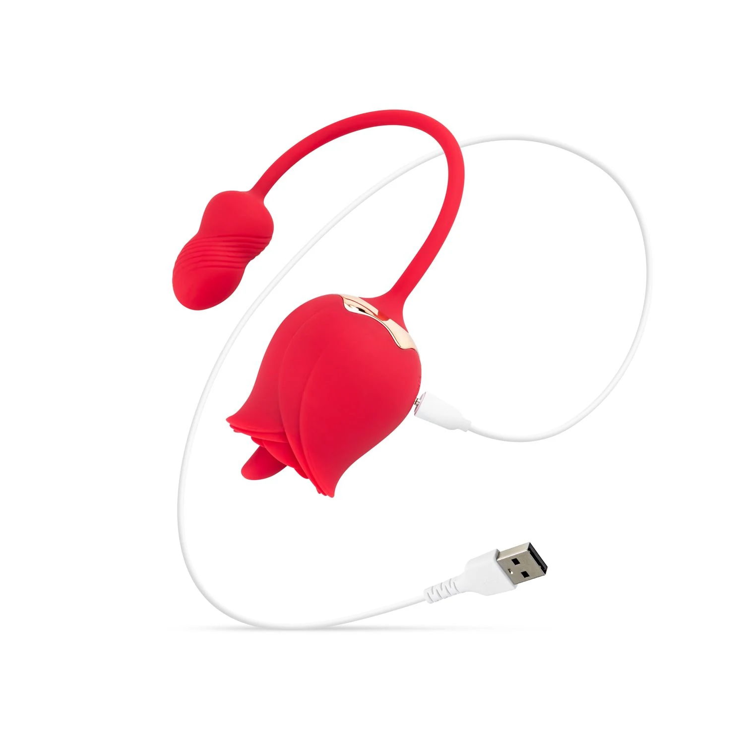 Rose Vibrator von Teazers mit USB-Power und 80 cm langem Ladekabel