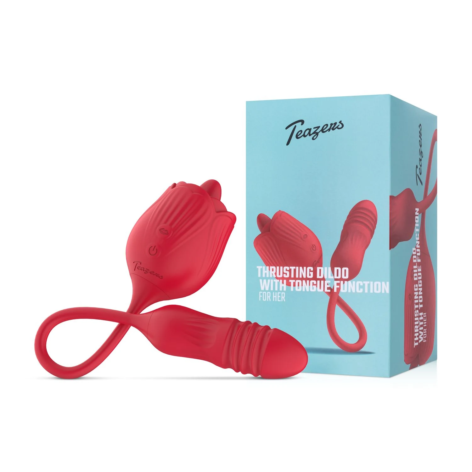 Roter Rosen-Vibrator von Teazers für Klitoris- und Vaginalstimulation