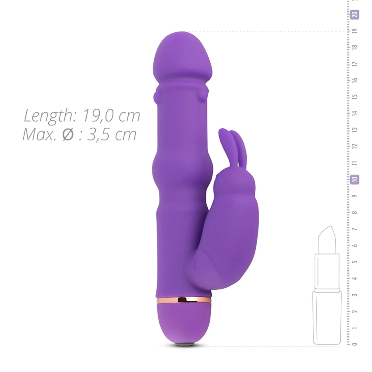 Silikon Rabbit Vibrator für Sie mit Einführtiefe von 130 mm