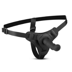 Teazers Silikon Strap-On Set in Schwarz mit verstellbarem Gurtzeug und Silikondildo