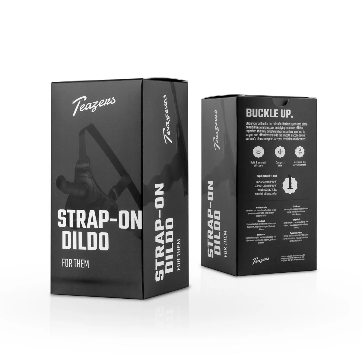 Unisex Strap-On Set von Teazers in Schwarz für die intime Anwendung