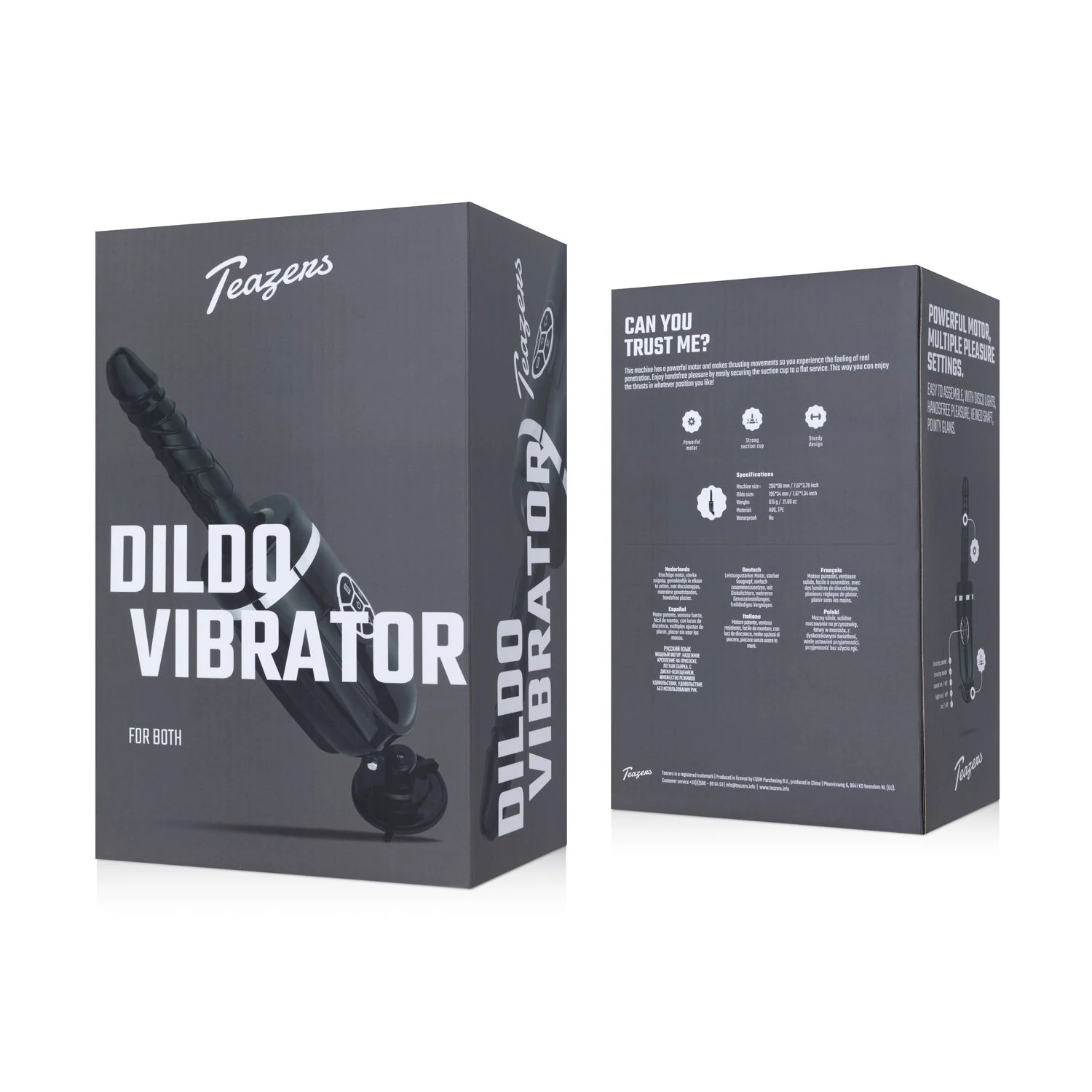 Stoßender Vibrationsdildo mit abnehmbarem Dildoaufsatz