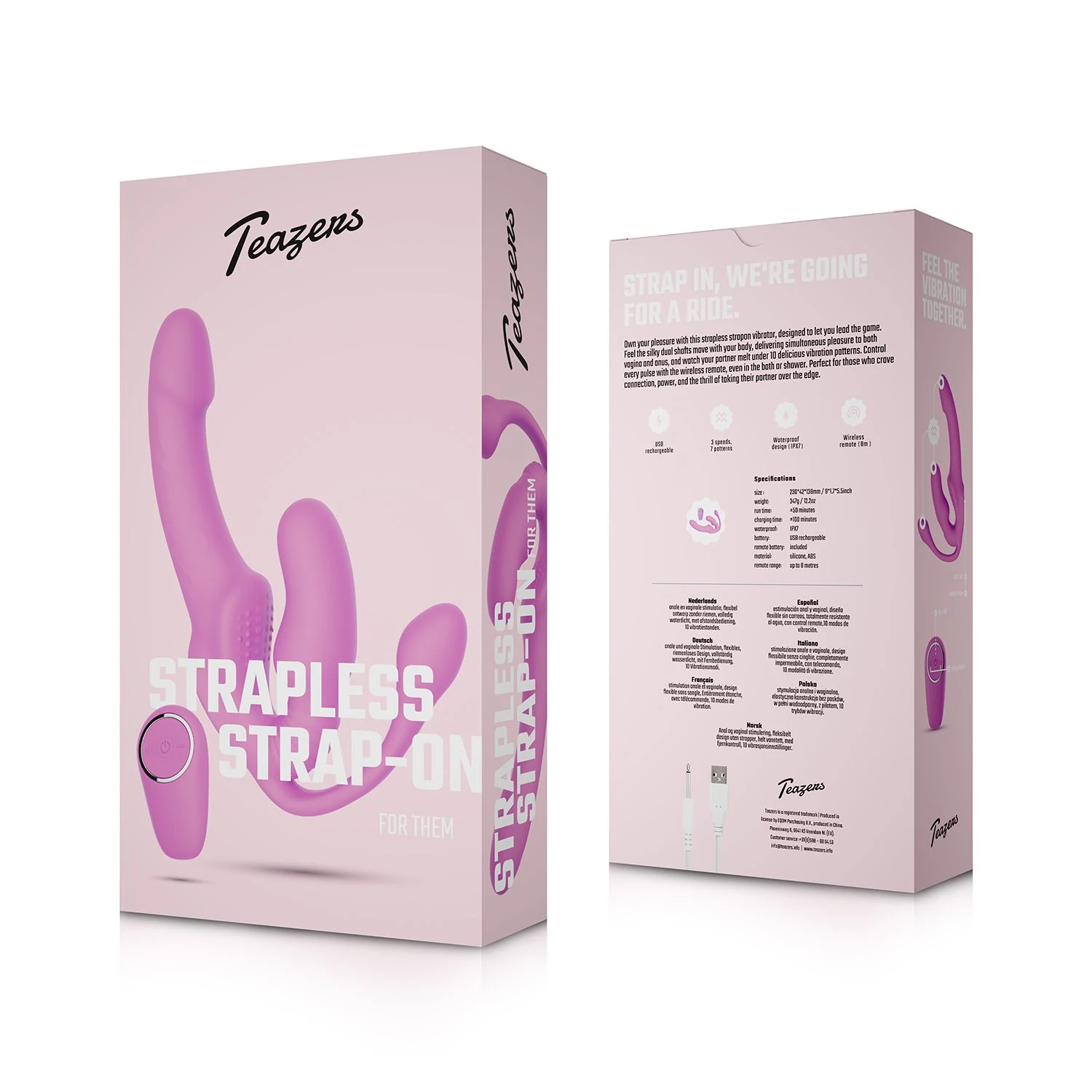 Teazers Strapless Strap-On mit Fernsteuerungsabstand bis 800 cm