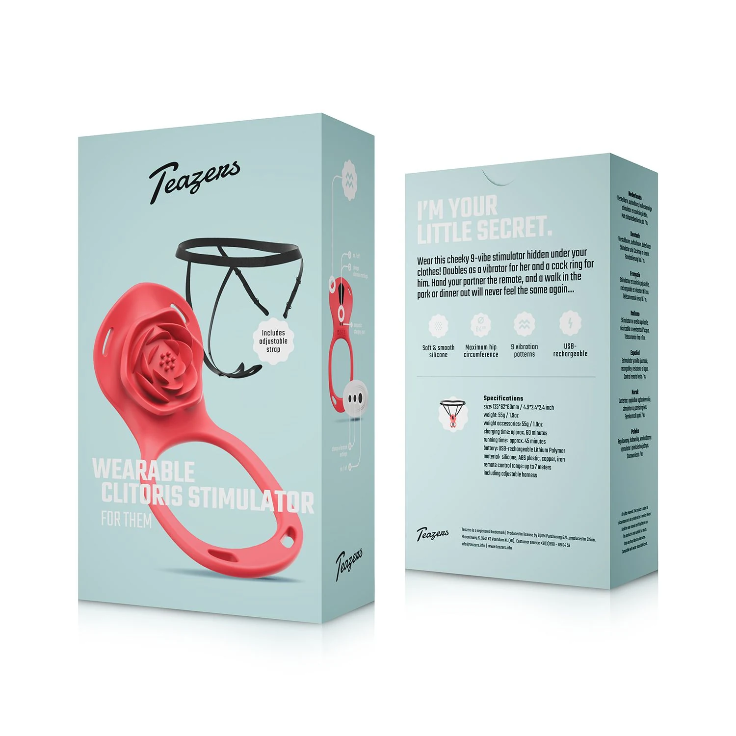Teazers Harness-Stimulator mit kabelloser Fernbedienung