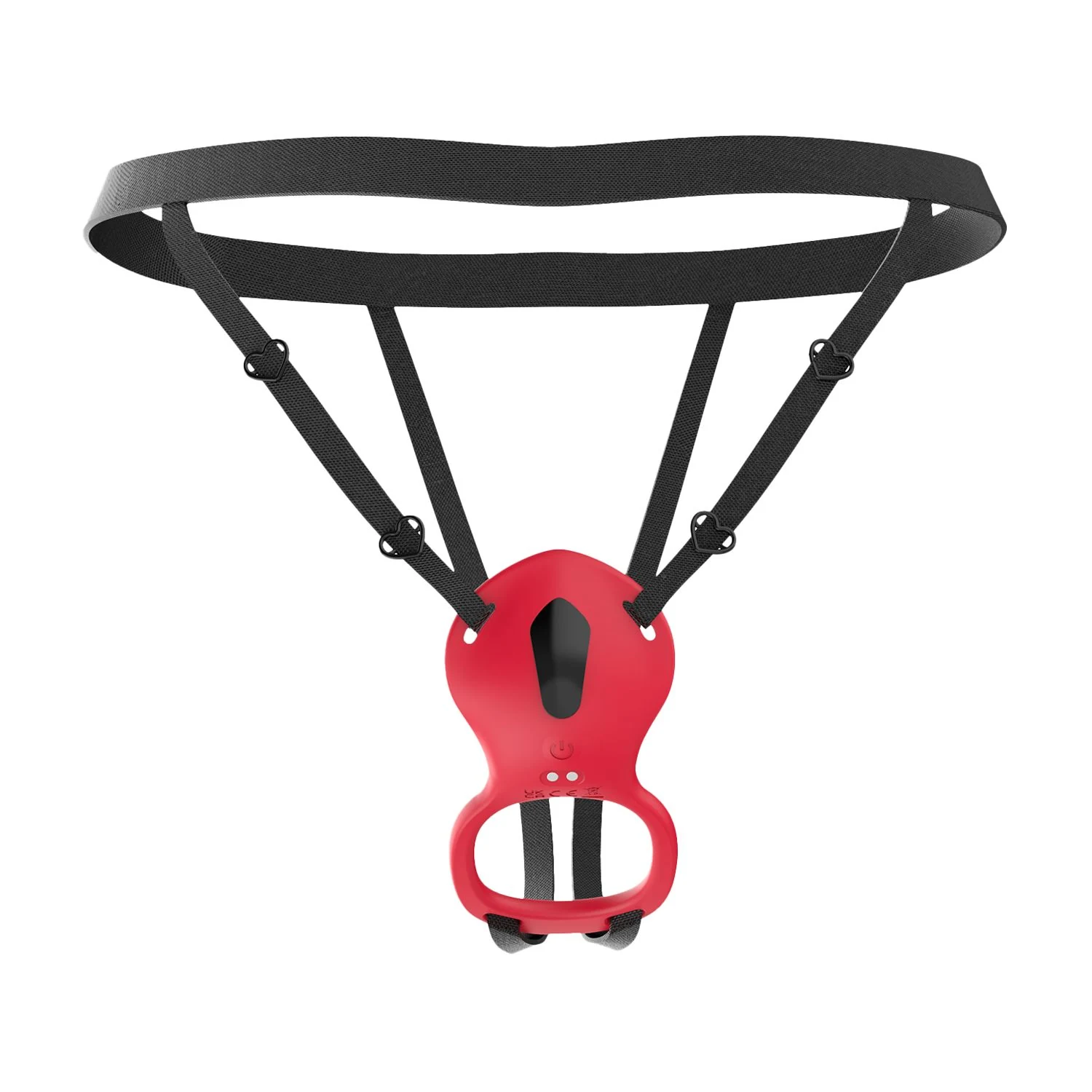 Tragbarer Klitorisstimulator mit weichem Silikon und Harness