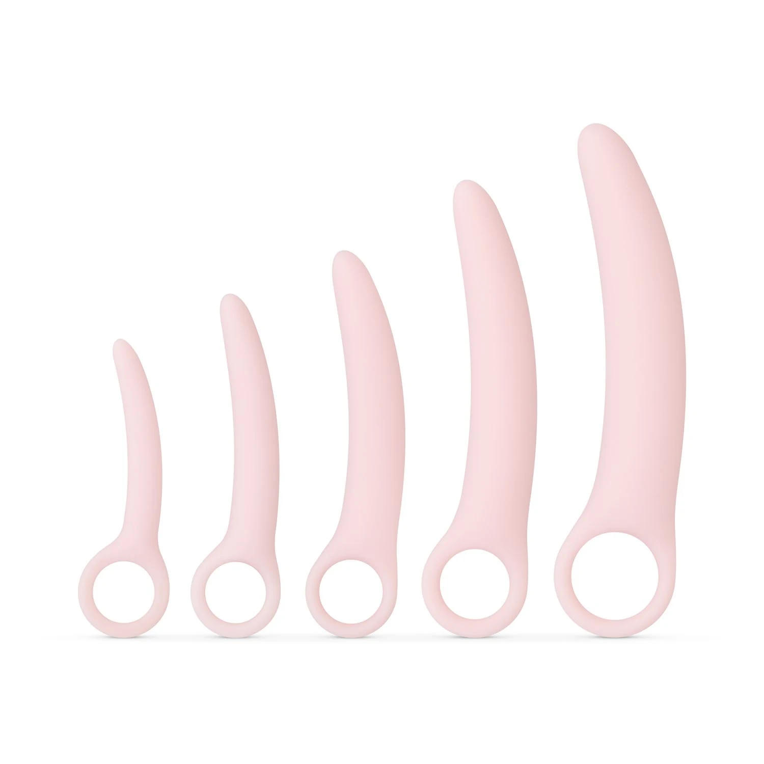 Teazers Vaginal Dilator Set aus rosa Silikon mit fünf Größen
