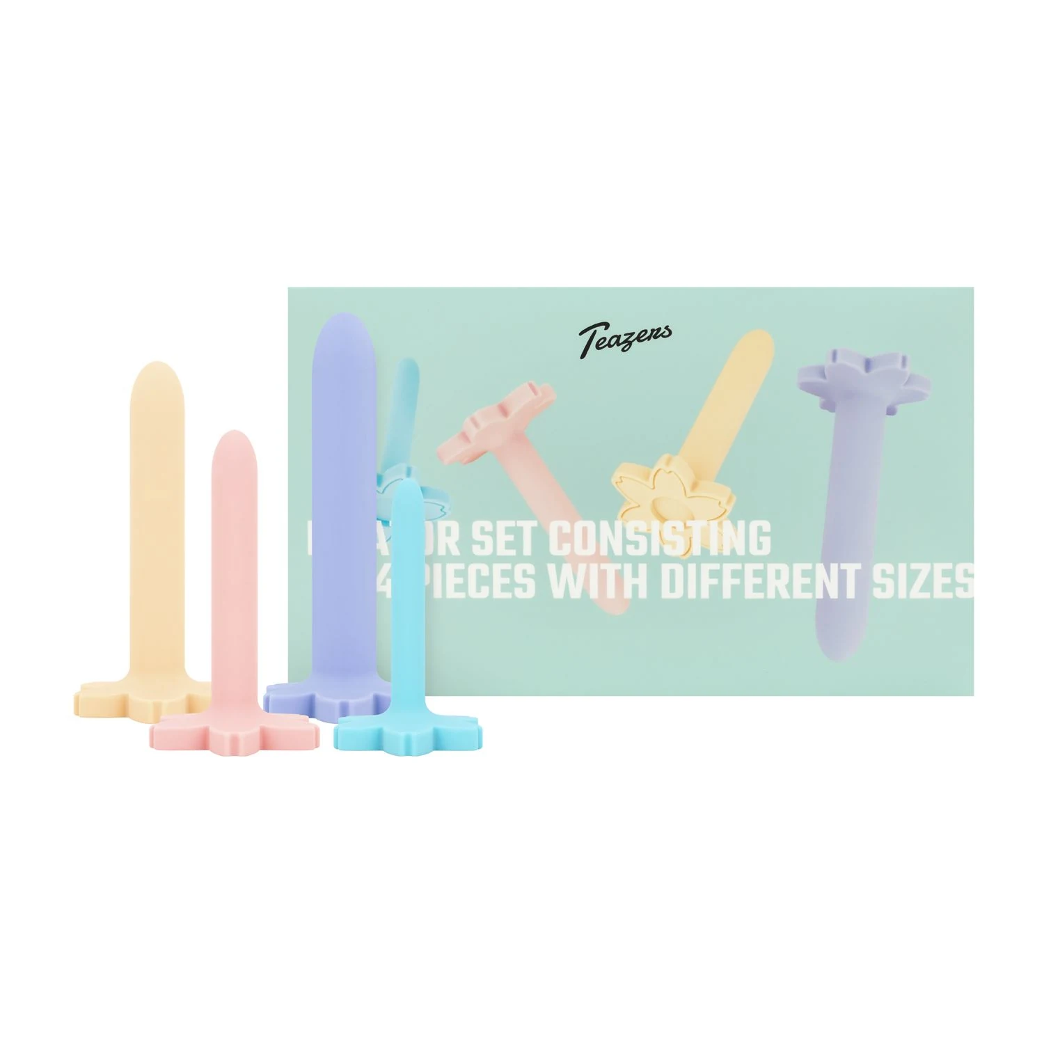 4-teiliges Vaginaldilatator-Set aus Silikon von Teazers für schrittweises Training