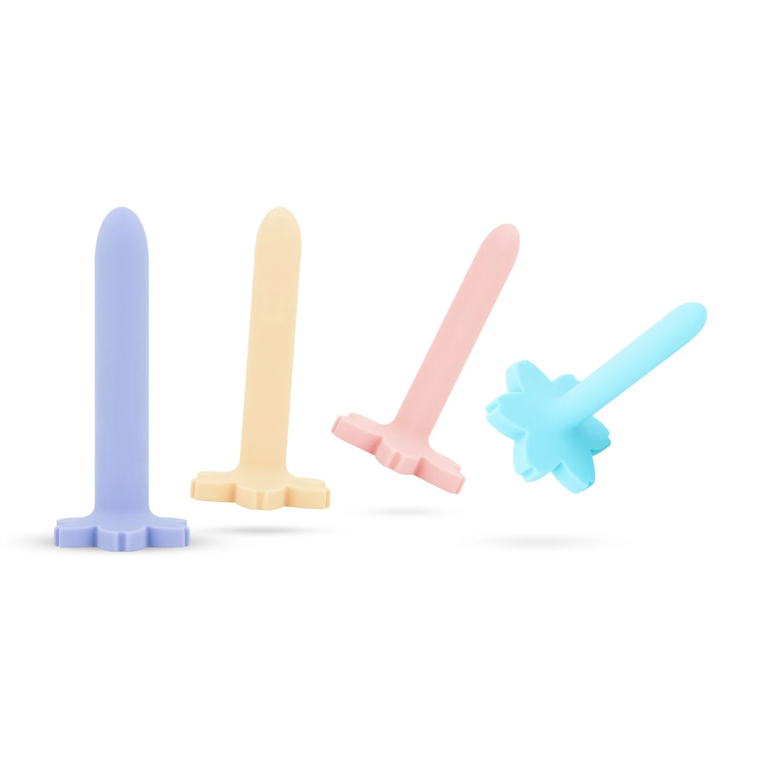 Vier Größen des Teazers Dilator-Sets für Einsteigerinnen