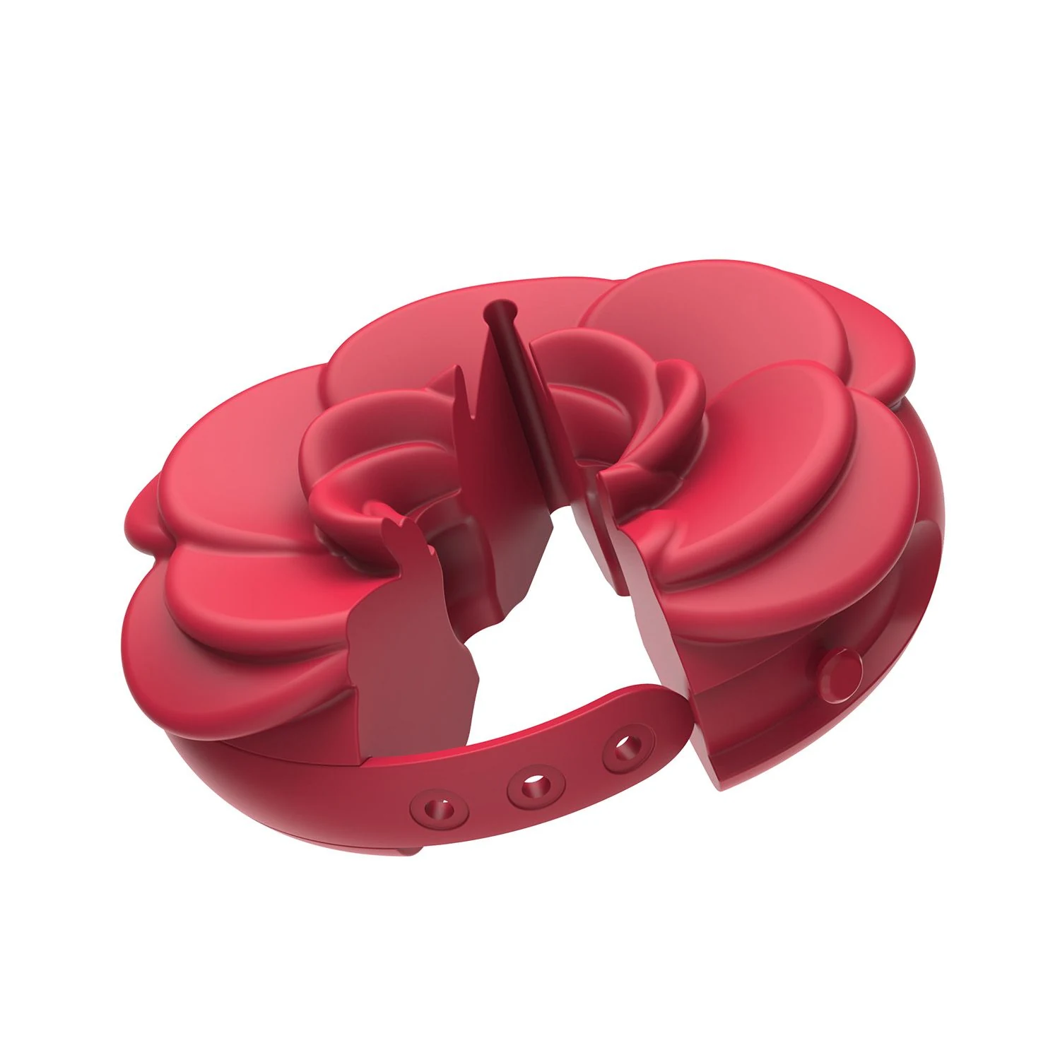 Rote vibrierende Nippelklemmen mit USB-Aufladung