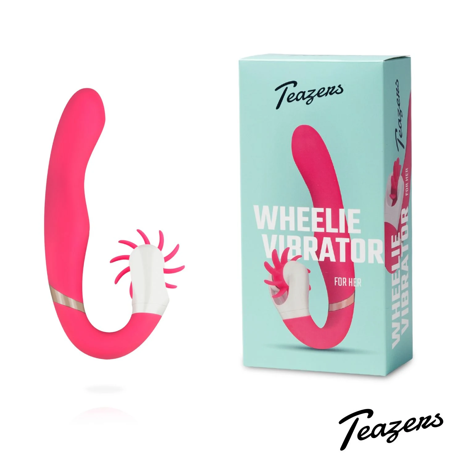 Rosa Teazers Wheelie Vibe Vibrator aus Silikon