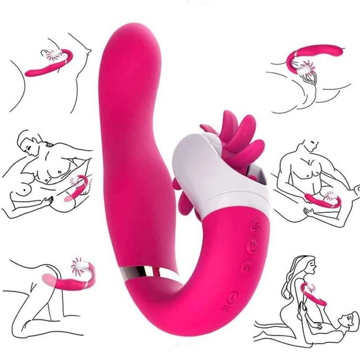 Rosa Vibrator mit 12 Vibrationseinstellungen von Teazers