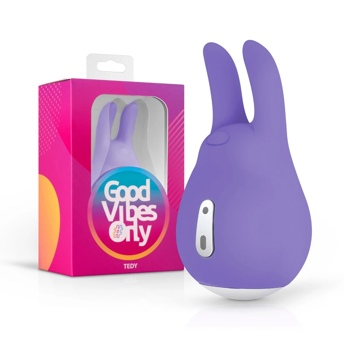Tedy Klitorisstimulator von Good Vibes Only in Lila mit zwei langen Ohren