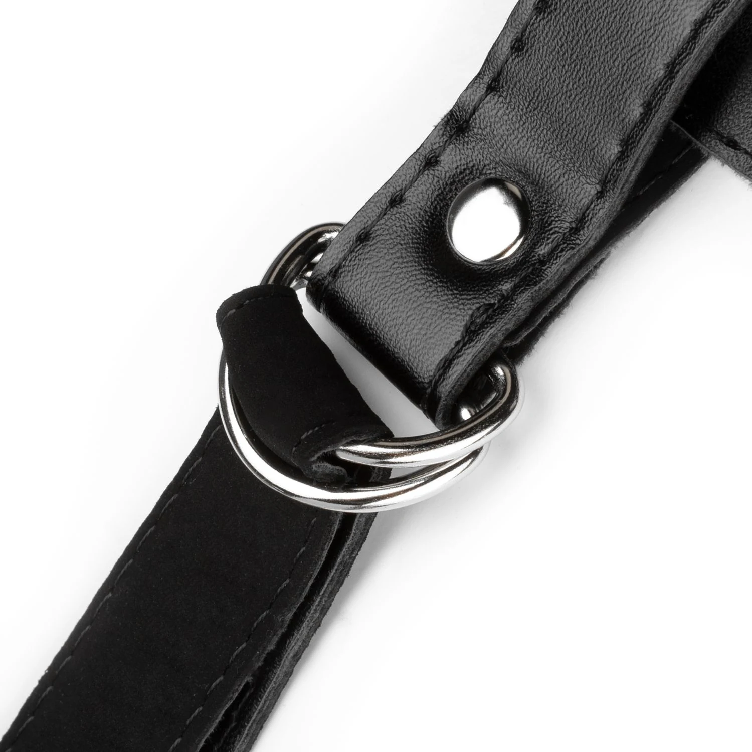 Verstellbares schwarzes Harness mit Dildos aus weichem Silikon