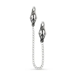 Toys Fetish japanische Kleeklammern mit Metallkette in Silber
