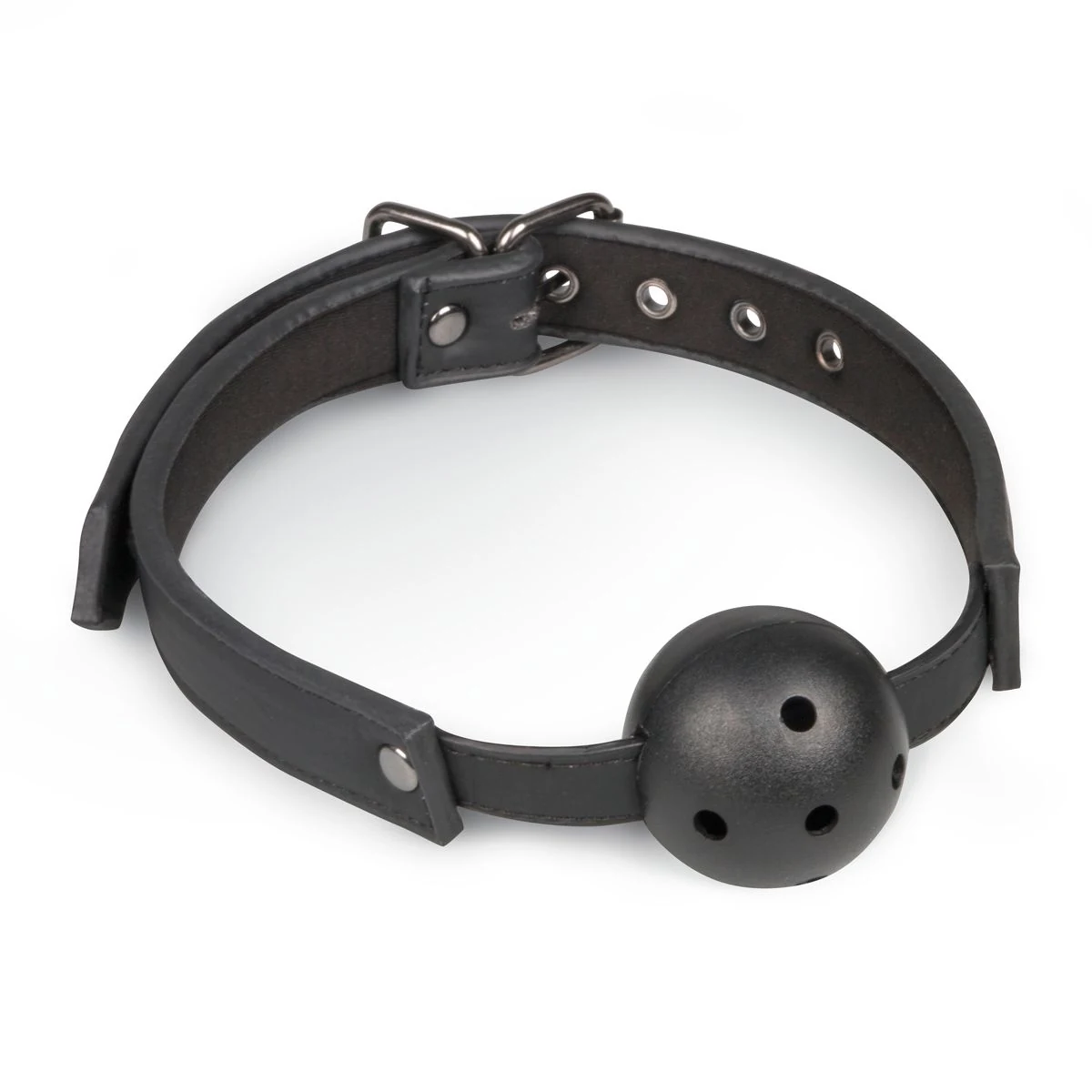 Toys Fetish Kugelknebel schwarz mit PVC-Ball und verstellbarem PU-Leder-Riemen
