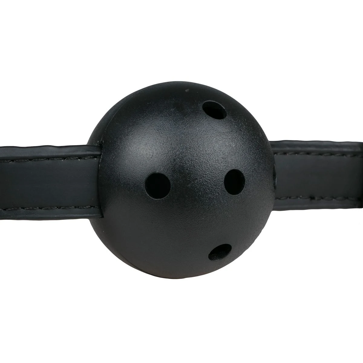 Unisex Mundknebel in Schwarz aus PVC, PU-Leder und Metall für BDSM