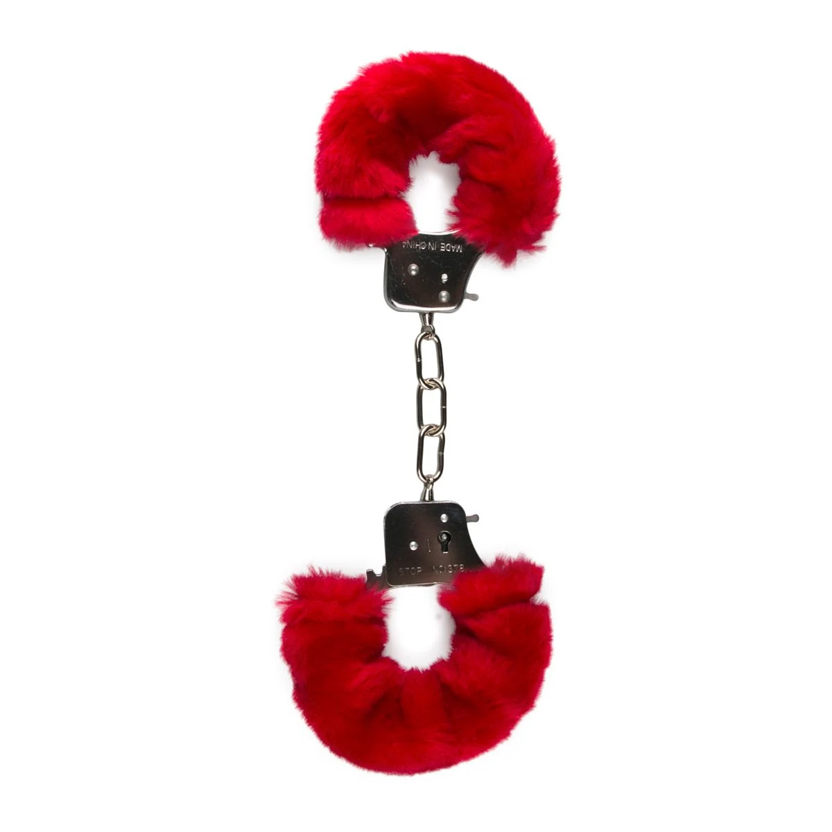 Rote Plüsch Handschellen von Toys Fetish, verstellbar und komfortabel für Handgelenke