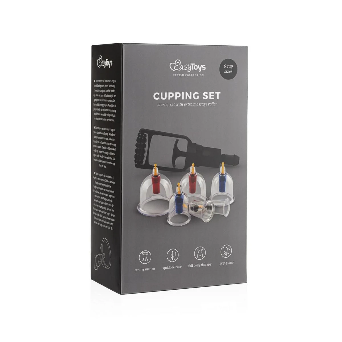 6-teiliges Schröpfgläser-Set mit Gläsern von 30 bis 70 mm Durchmesser