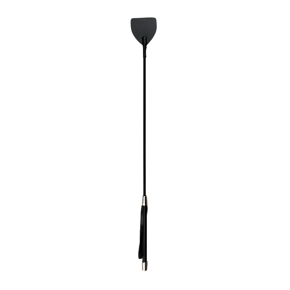 Toys Fetish schwarze Lederpeitsche aus PU-Leder mit langem Griff und praktischer Schlaufe