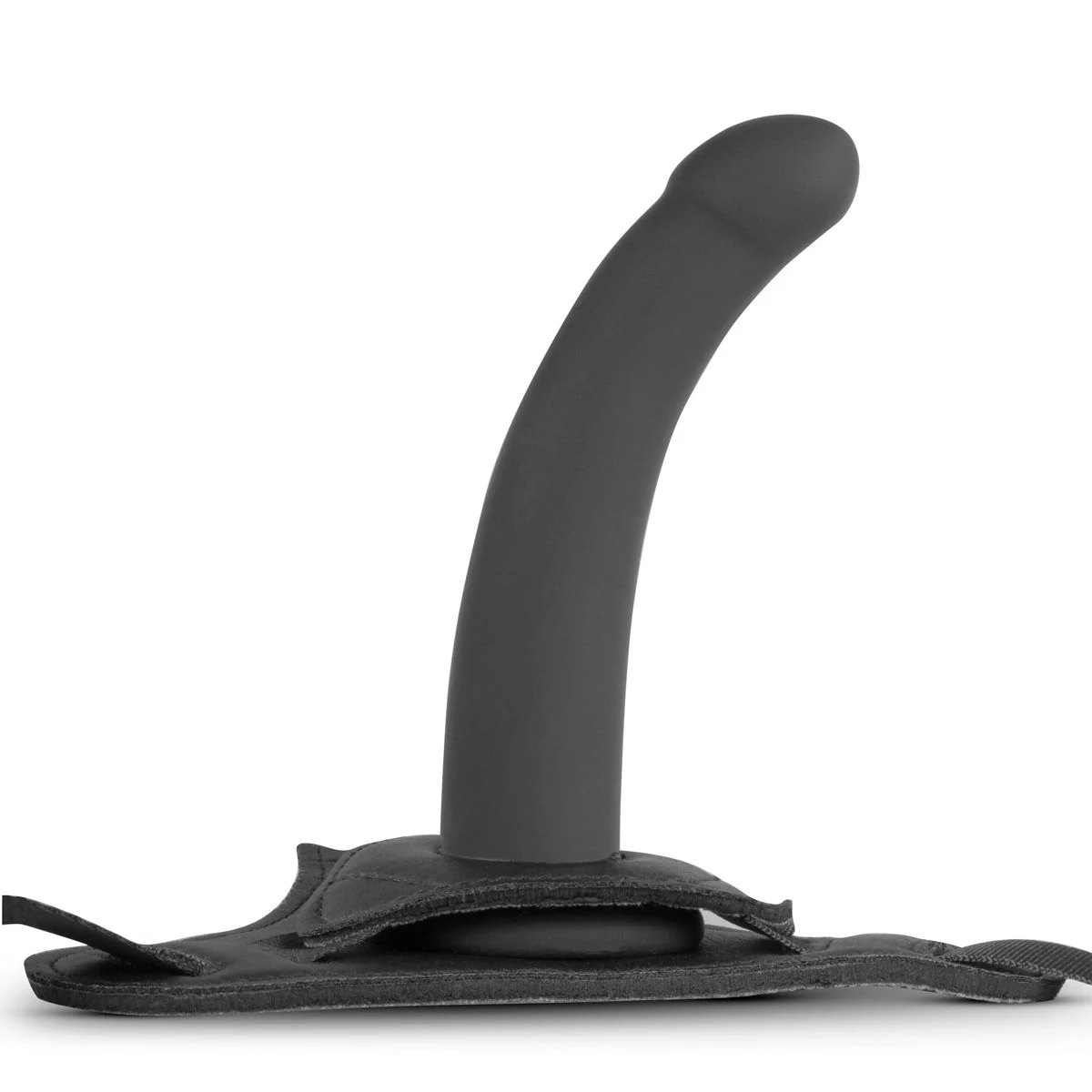 Glatter schwarzer Dildo aus Silikon für das Toys Fetish Strapon-Set