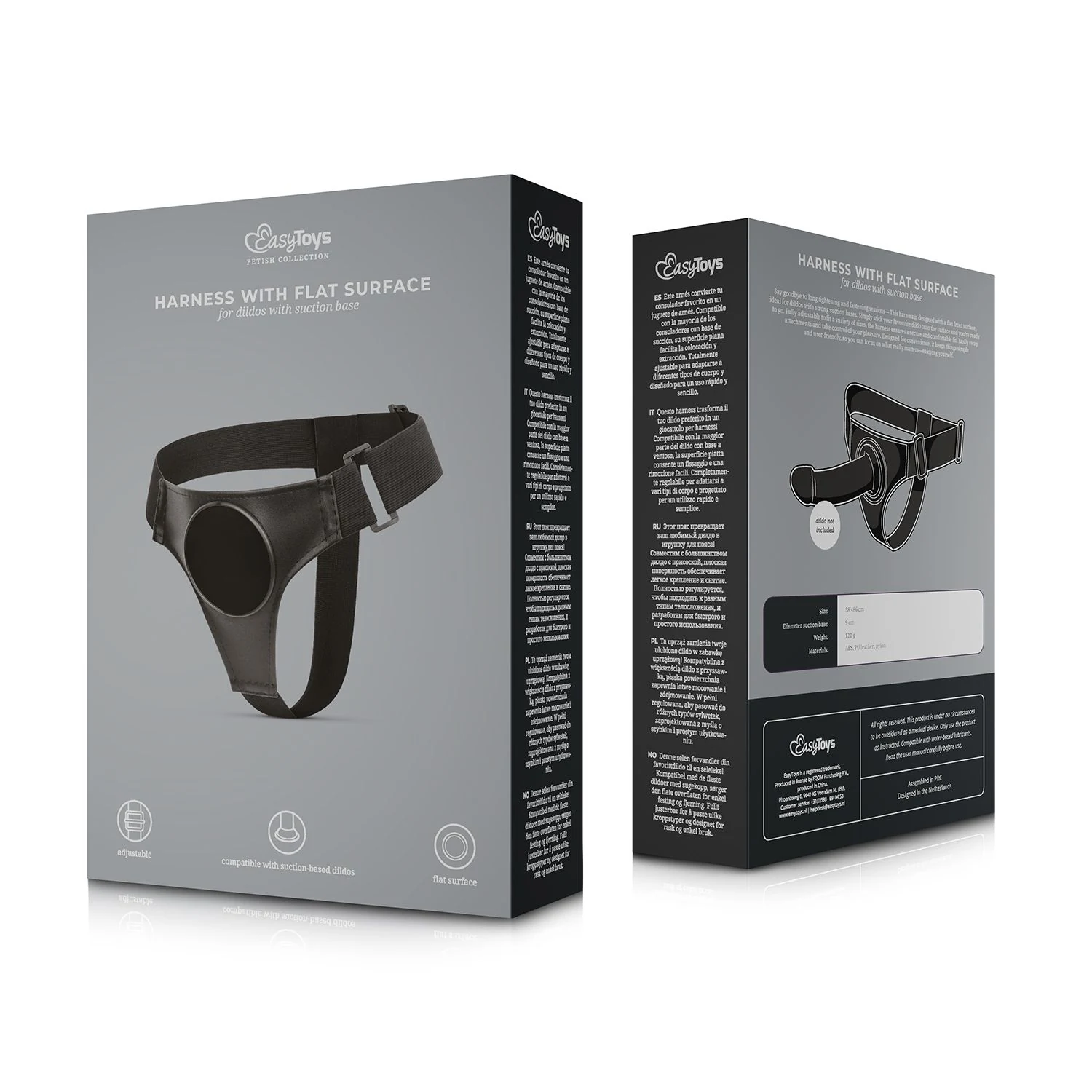 Schwarzes BDSM-Harness von Toys Fetish für Solo- und Partner-Spiel