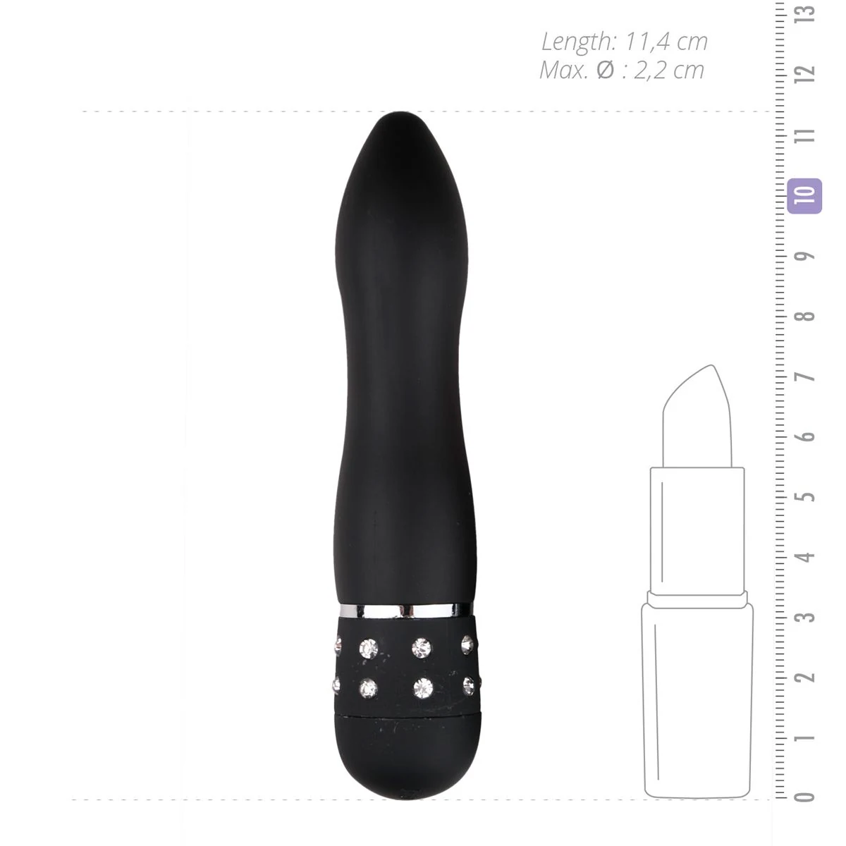 Glatter Toys Mini-Vibrator in Schwarz für diskrete Mitnahme