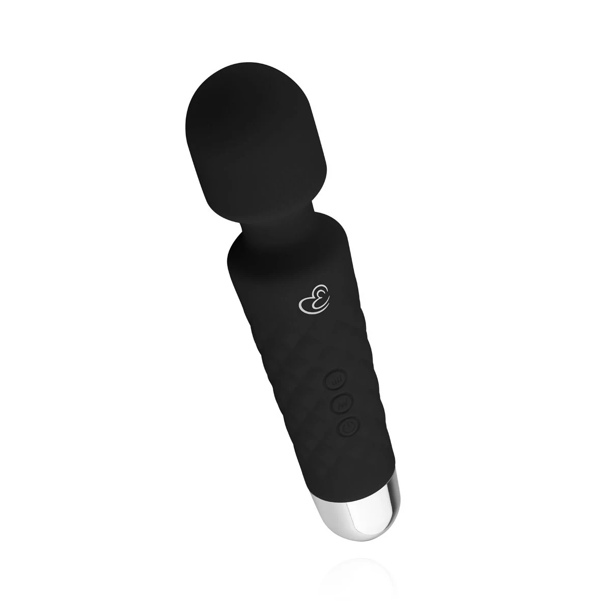 Mini Wand-Vibrator Schwarz mit 18 Vibrationsstufen und flexiblem Kopf